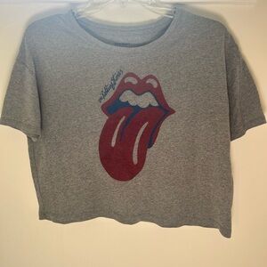 Rolling Stone Grey Cropped Tee